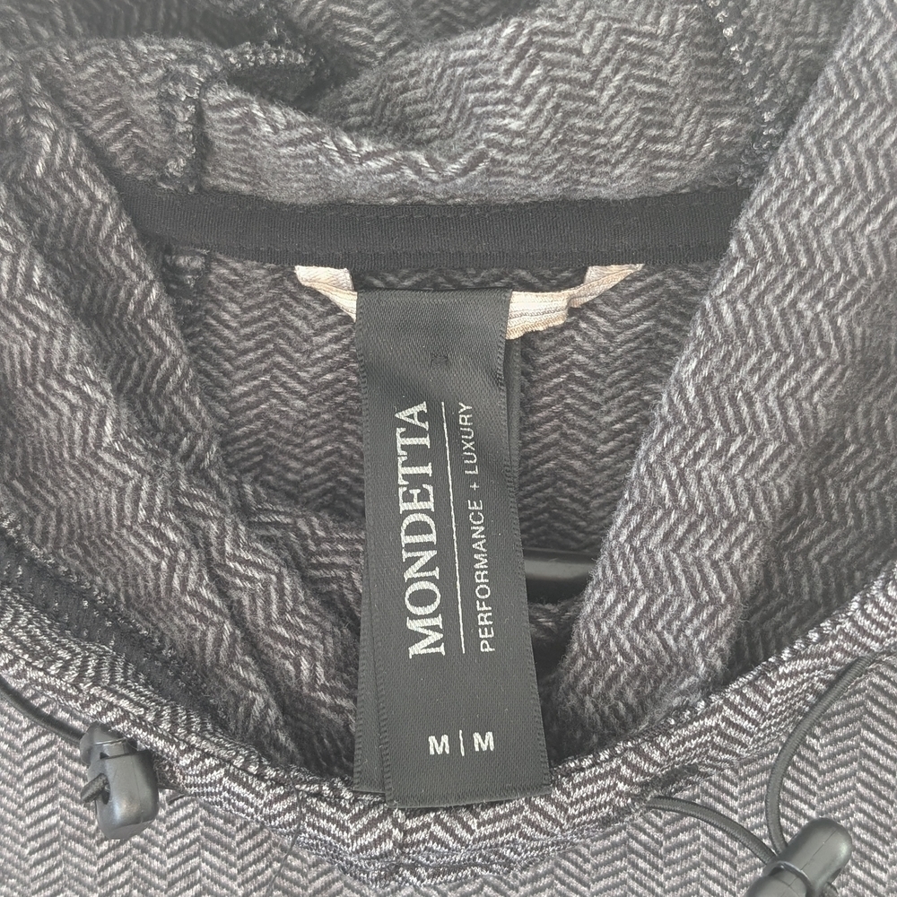 Mondetta Women's Lightweight Gray Chevron Athleisure Hoodie ~ Size Medium - Picture 8 of 11